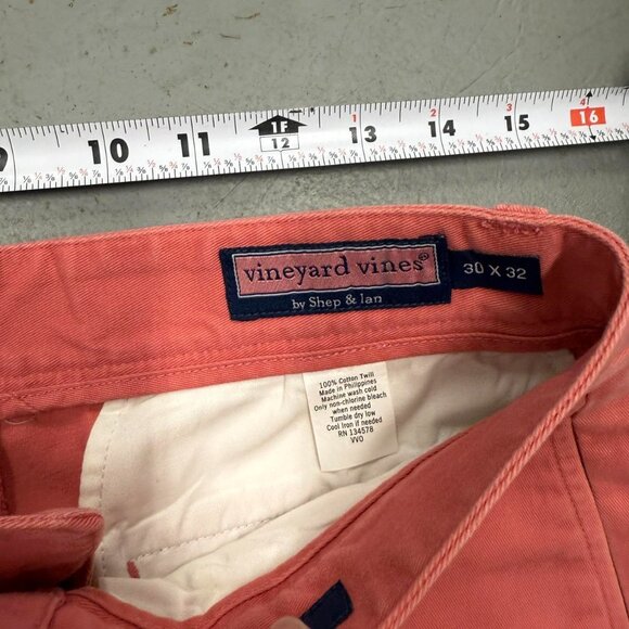 Vineyard Vines Salmon Pink Khaki Golf‎ Pants Men’s 30 X 29 - Picture 6 of 7